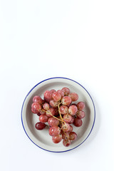 Fresh red grapes in season