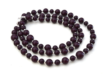 natural material lady's bead closeup isolated on white