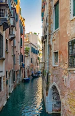 Deurstickers old canals houses and streets of venice © Наталья Знаменская-П