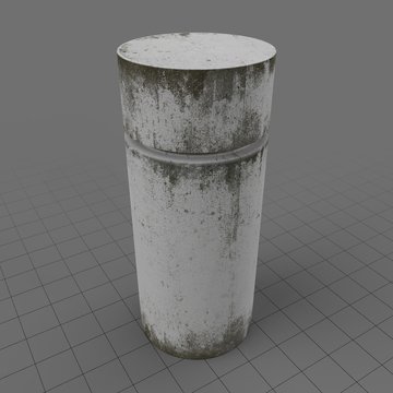 Weathered street bollard