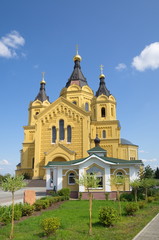 Fototapeta na wymiar Alexander Nevsky Cathedral in Nizhny Novgorod, Russia. Built in the years 1868-1881