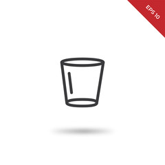 Empty glass vector icon