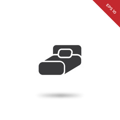 Single bed vector icon