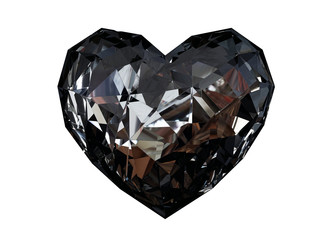 Black Geometric Heart