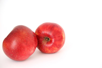 Apples on white background