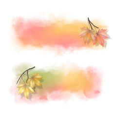 Obraz na płótnie Canvas Autumn Watercolor Splash