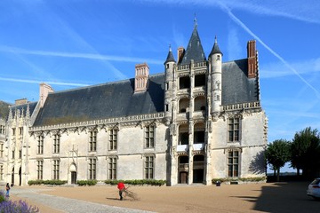 Fototapeta na wymiar Châteaudun, castle, tower, France, Loire Valley, castle, fortress, architecture, medieval, ancient, old, building, stone,