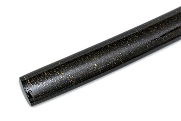 Textured Saya : Scabbard of Japanese sword  isolated in white background.