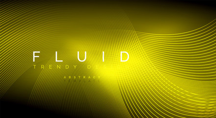 Digital flowing wave particles abstract background