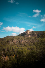 Fototapeta premium Panorama of rocky mountains and beautiful sky. Spain, Valencian comunidad.