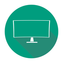 flat icon monitor computer Computer monitor icon. Flat curved monitor symbol. Vector illustration, EPS10.