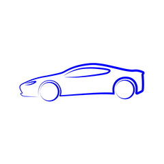 Car vector icon. Isolated simple front car logo illustration. Sign.Car. monochrome icon
