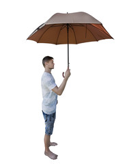 man umbrella