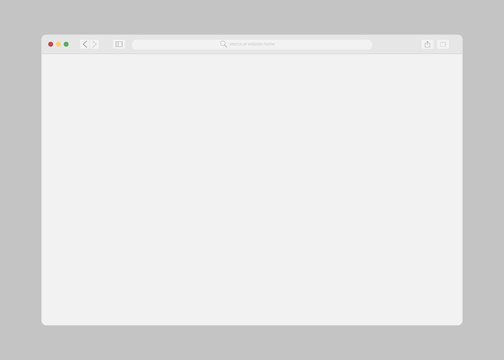 Simple browser window, flat vector. Browser Window Flat Vector Icon Window Internet browser. Simple, flat style. Graphic vector illustration.