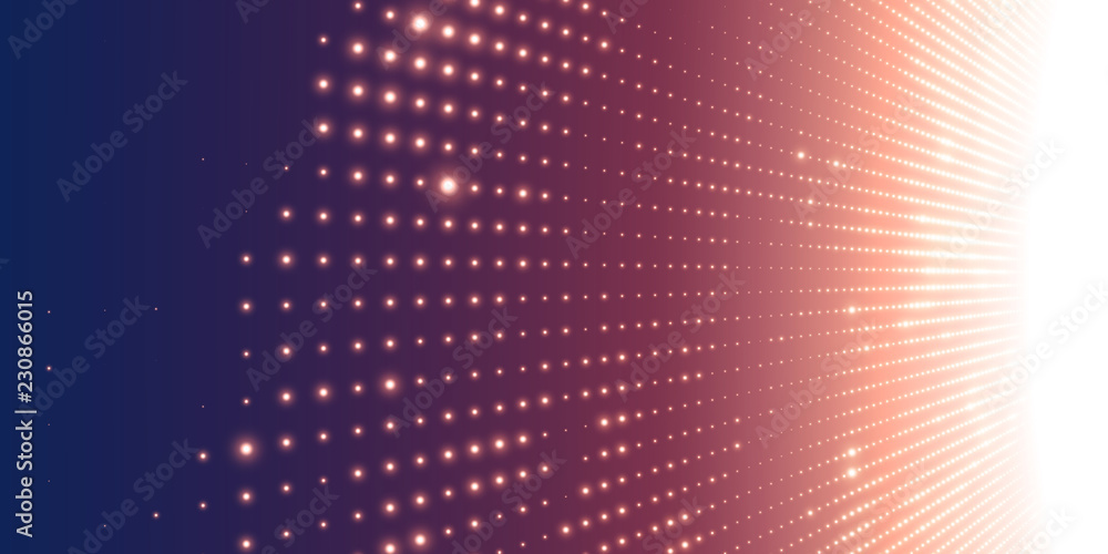 Poster abstract vector background with shining neon lights. neon sign with abstract image in perspective. g