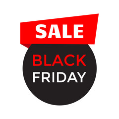 SALE. Ribbon banner for Black Friday. Vector illustration