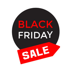 Price tag SALE. Banner for Black Friday. Vector illustration
