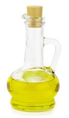 Extra olive oil bottle isolated on a white background