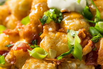 Spicy Homemade Loaded Taters Tots