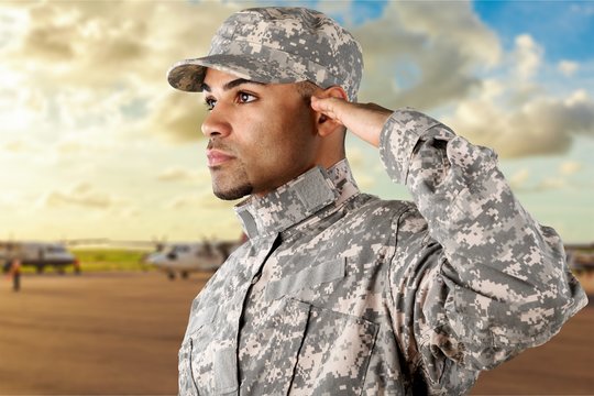 Portrait Of Female US Army Soldier