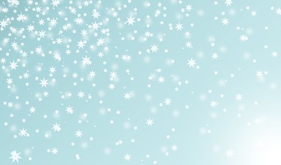 blue winter background with snowflakes