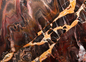 Red Marble with golden veins