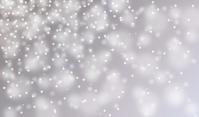 snowfall with realistic snowflakes background