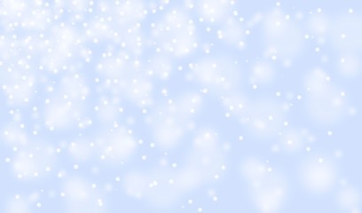 bright light blue background christmas snowfall