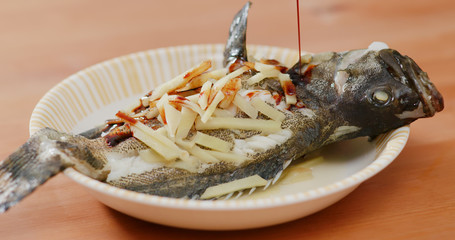 Chinese style steamed fish