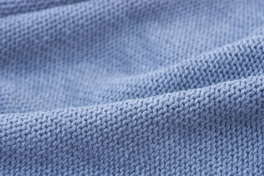 blue knitwear weaved textile texture background