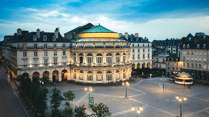 Opéra de la ville de Rennes , place de l'hotel de ville, Bretagne