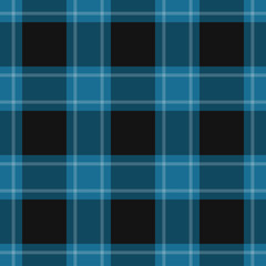 seamless black, blue tartan with white stripes