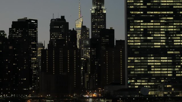 Midtown NYC Skyline at Night, New York City, Manhattan