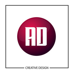 Initial Letter AD Logo Template Design Vector Illustration