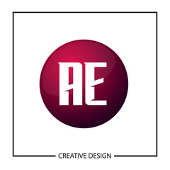 Initial Letter AE Logo Template Design Vector Illustration