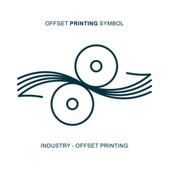 Offset printing symbol for graphic industry.
