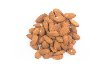 Pile of Raw Almonds peeled