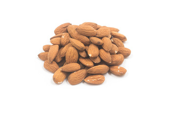 Pile of Raw Almonds peeled