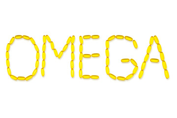 Alphabet with fish oil capsules - OMEGA