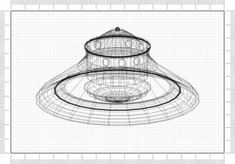 Unidentified flying object - UFO Architect blueprint  © Marko