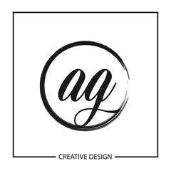 Initial Letter AG Logo Template Design Vector Illustration