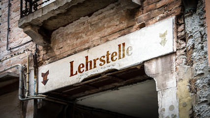 Schild 383 - Lehrstelle