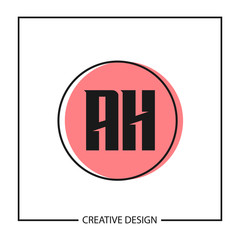 Initial Letter AH Logo Template Design Vector Illustration