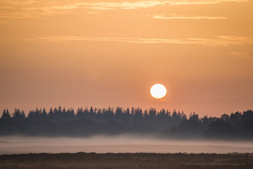 Sunset over the moorland