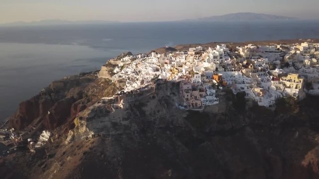 Travel destinations in Oia, aerial