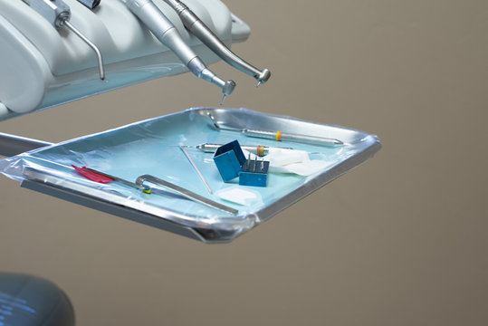 The dentists tool of the trade, ready for drilling and filling - Powered by Adobe