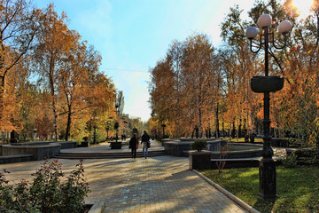 On Pushkin Boulevard in Donetsk