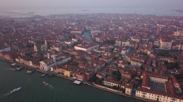 Vast Venice cityscape, wide aerial