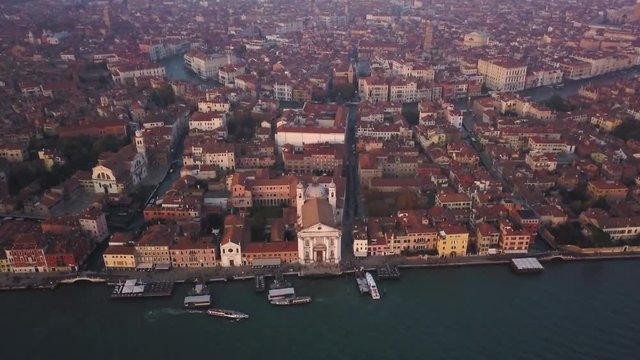 Beautiful Venice cityscape, aerial