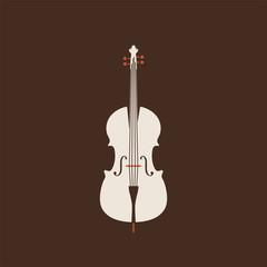 Classical cello icon. Isolated Vector String ill. © DoubleM